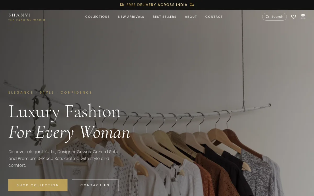 Screenshot of Shanvi — The Fashion World