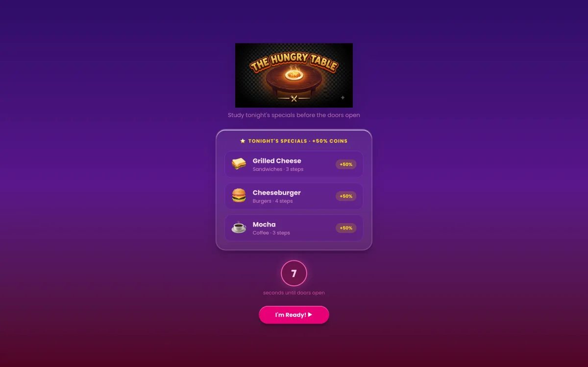 Screenshot of The Hungry Table
